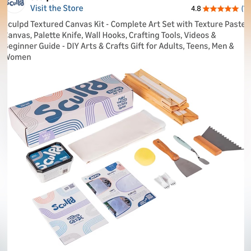 Sculpd Pottery Kit  Starter Kit, Textured Art Kit Canvas